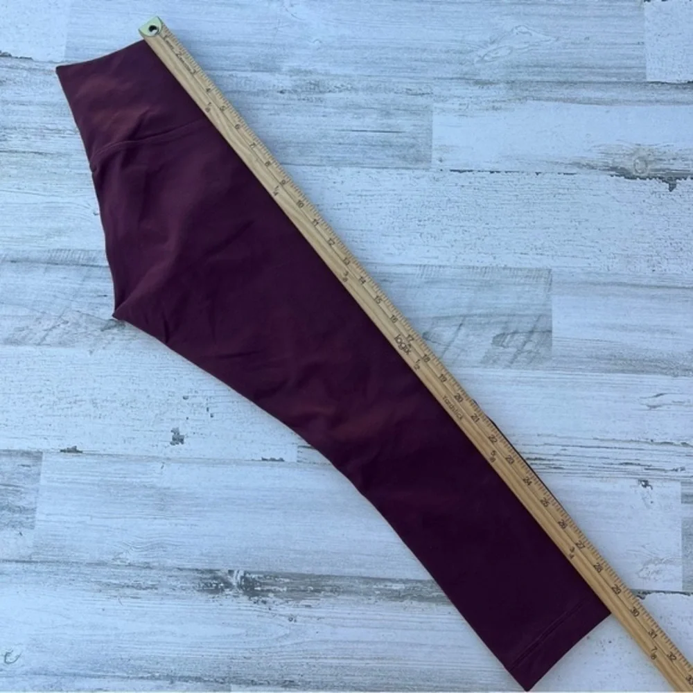 Lululemon Leggings Size 4 Red Wine Maroon‎ Womens Yoga Athleisure Wear